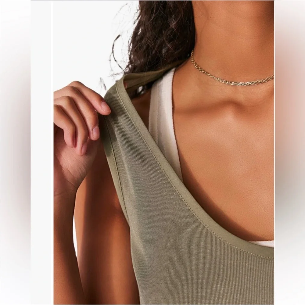 NWT Free People Intimately Night We Met Tank - Ivy League - S - Picture 3 of 4